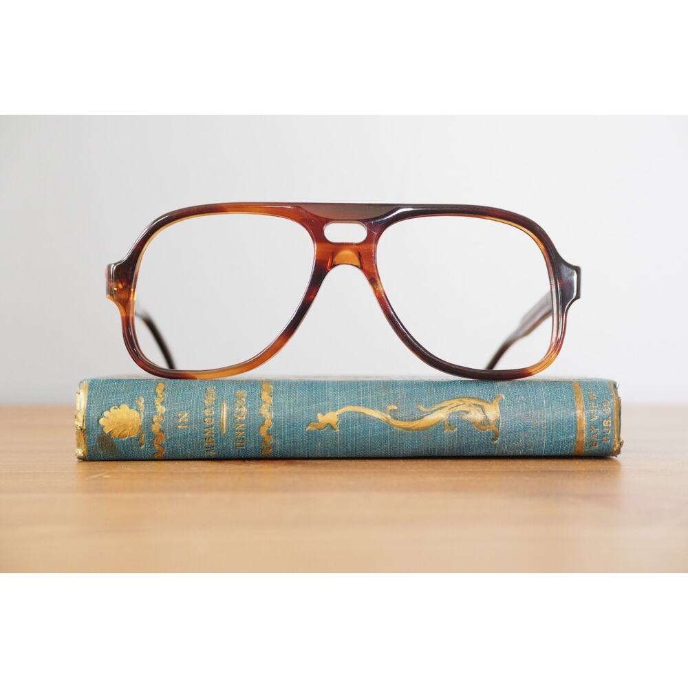 Vintage 1960s Thick Aviator Eyeglasses NOS Grandpa Retro Academia Preppy Nerd